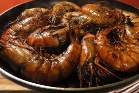 Sizzling Garlic King Prawn