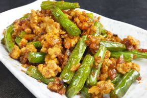 Stir Fried String Beans with Pork Mince