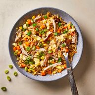 Egg fried rice with chicken